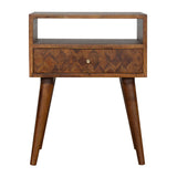 Assorted Open Chestnut Bedside Table