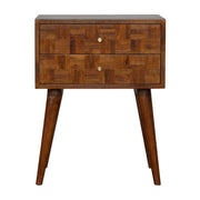 Varied Chestnut Bedside Table