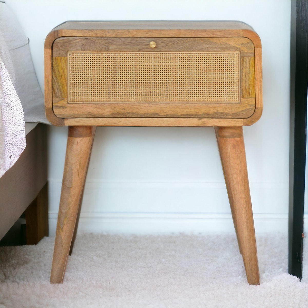 Close-knit Bedside Table | Rattan