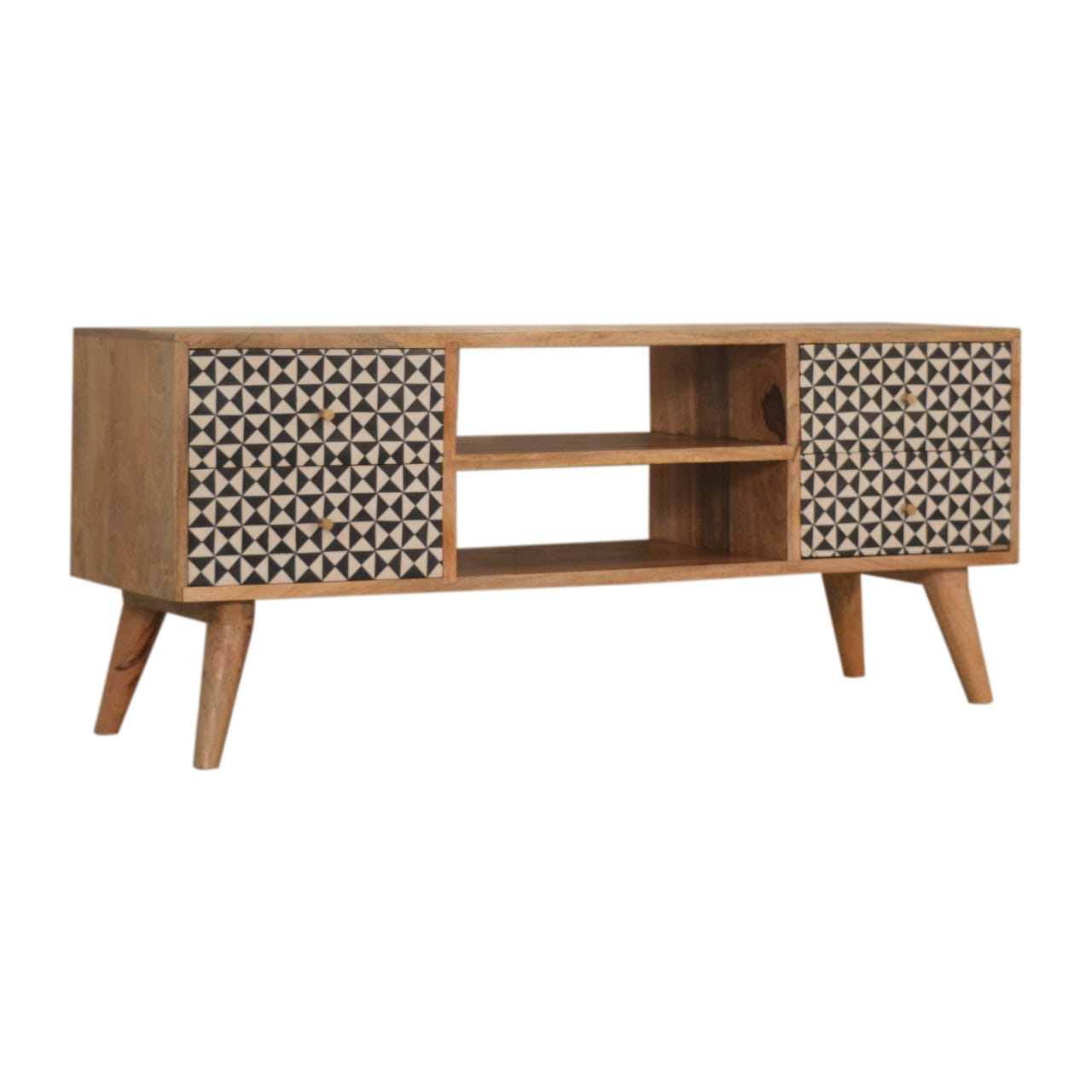 Rafina Entertainment TV Media Unit | Oak Solid Mango Wood