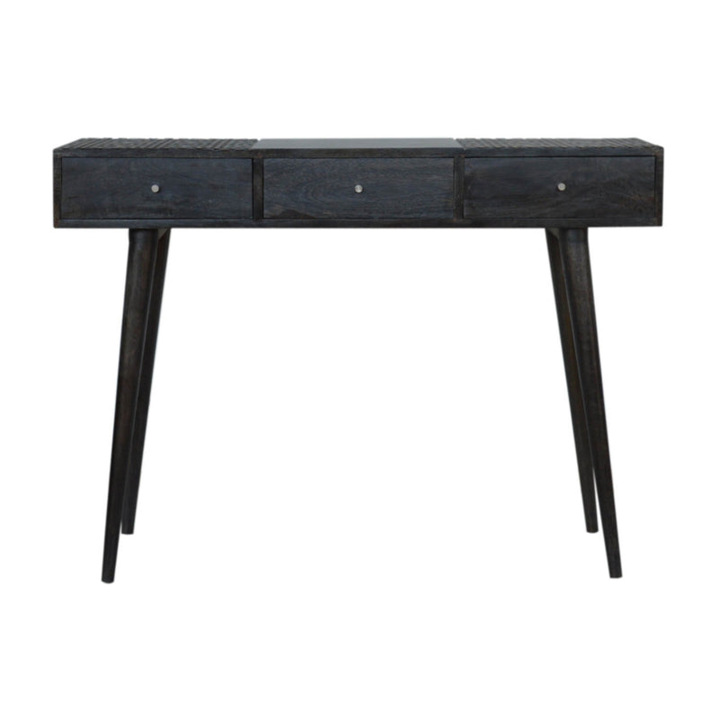Ash Black 3-Drawer Console Table
