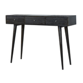 Ash Black 3-Drawer Console Table
