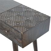 Ash Black 3-Drawer Console Table