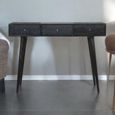 Ash Black 3-Drawer Console Table