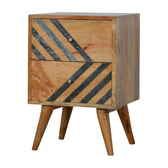 Slate Pattern Bedside Table