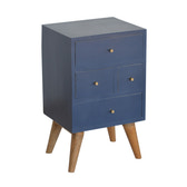 Navy 4 Drawer Bedside