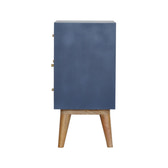 Navy 4 Drawer Bedside