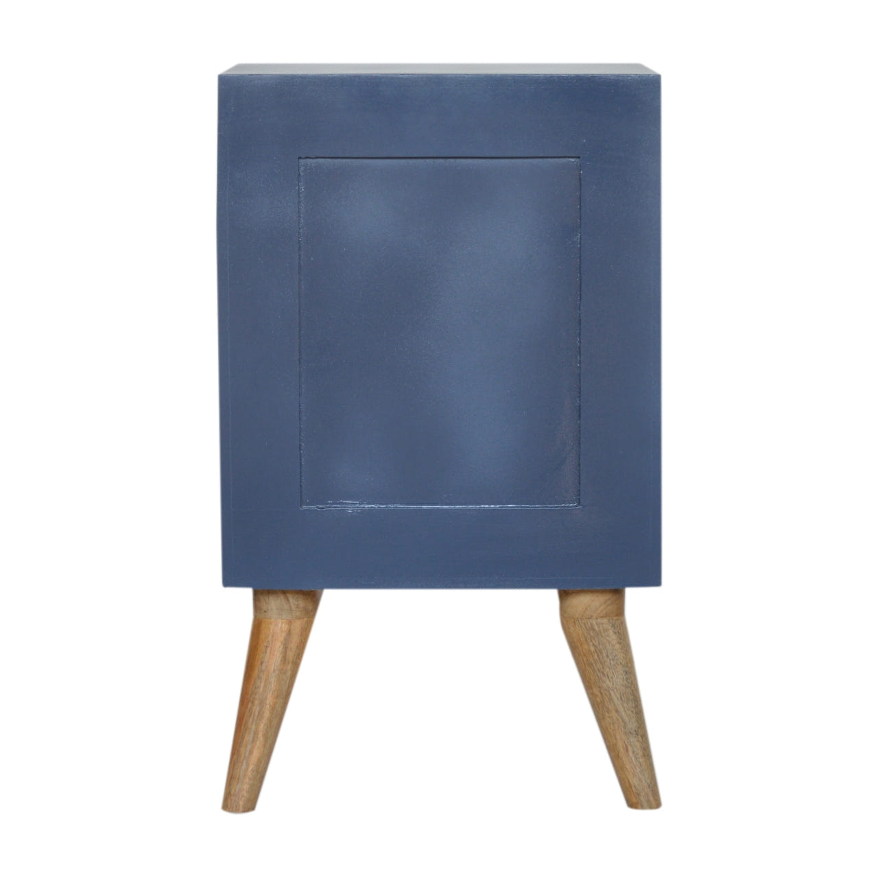 Navy 4-Drawer Bedside Table | Hand-Painted Solid Mango Wood