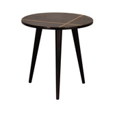 Walnut Gold Inlay End Table Accent Piece