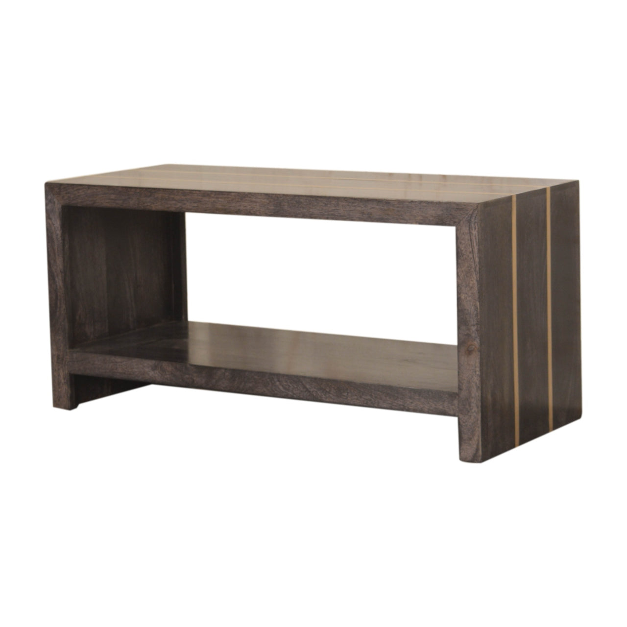 Cairo Coffee Table | Chestnut Solid Mango Wood Open Shelf