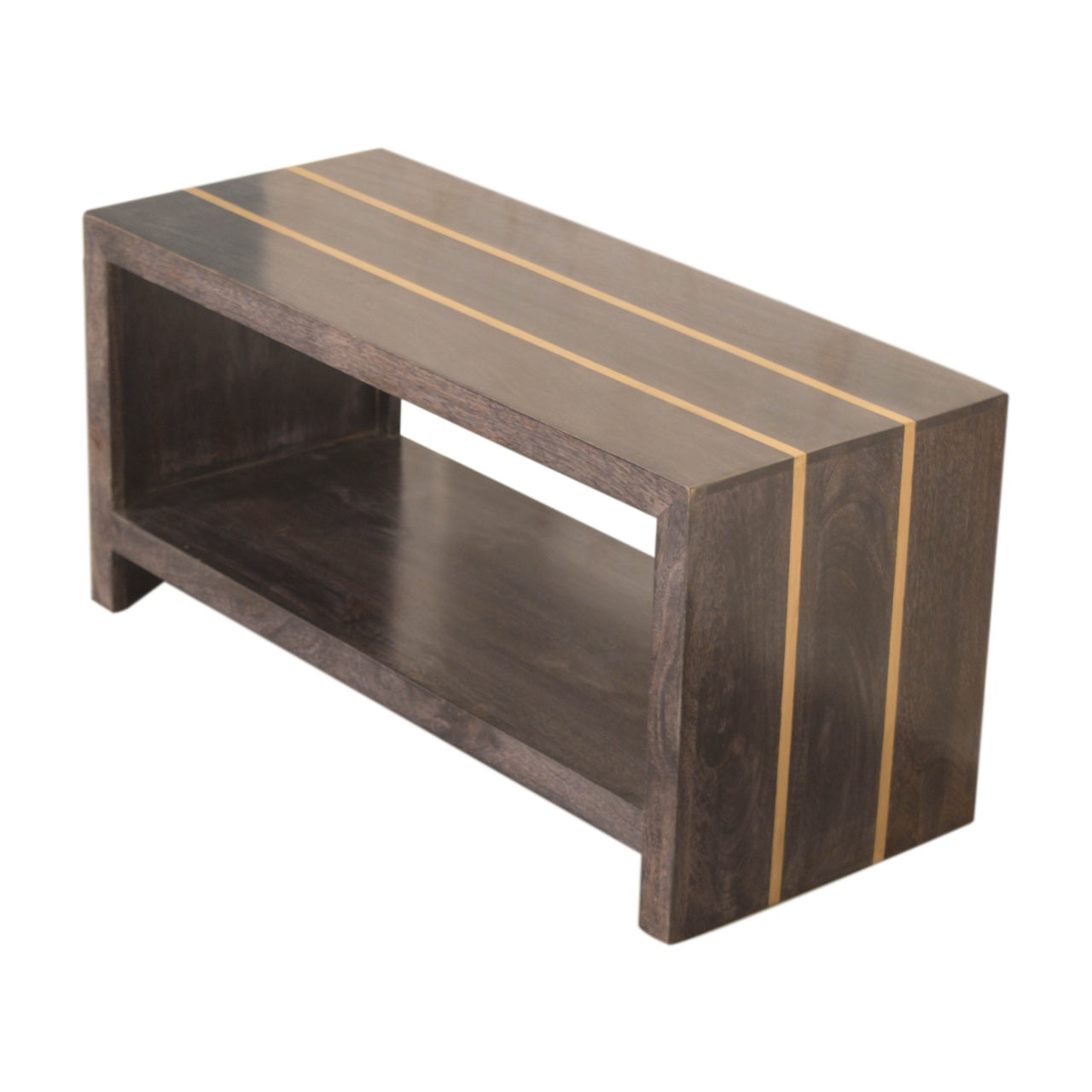 Cairo Coffee Table | Chestnut Solid Mango Wood Open Shelf