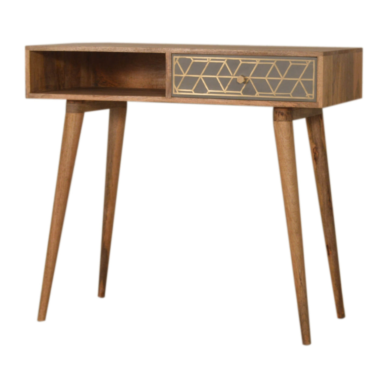 Dice Writing Desk | Oak Solid Mango Wood