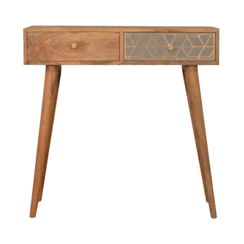 Dice Console Table | Oak Mango Wood