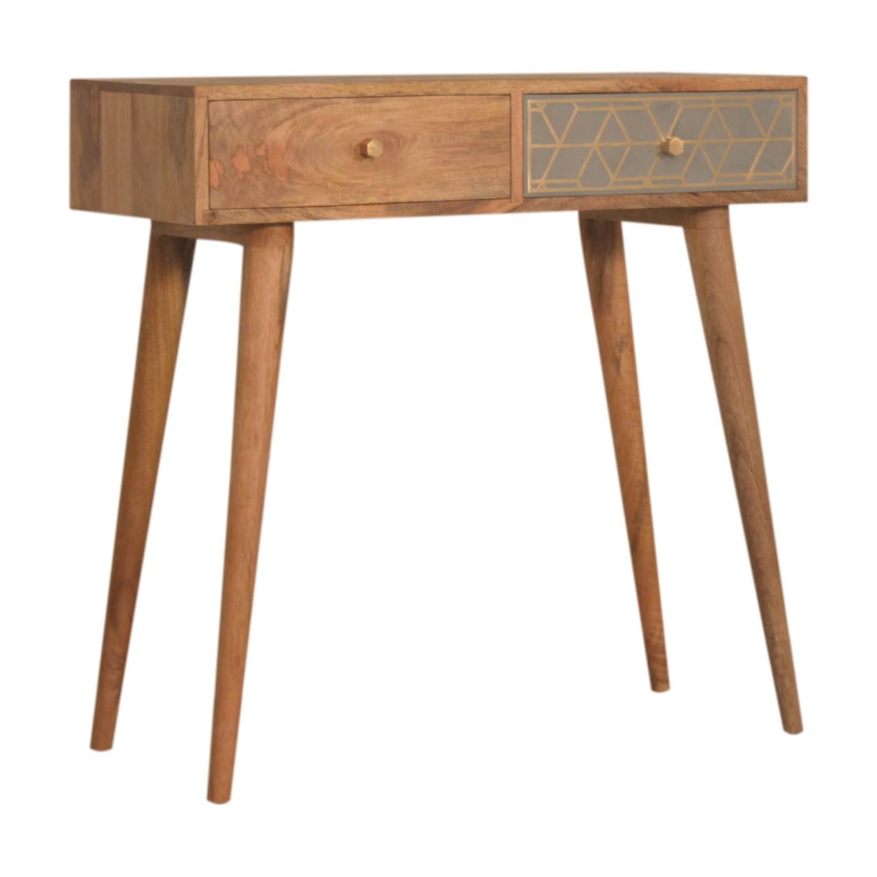 Dice Console Table | Oak Mango Wood