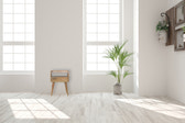 Open Slot Bedside with White Top Bedside Table | Oak-Ish Solid Mango Wood