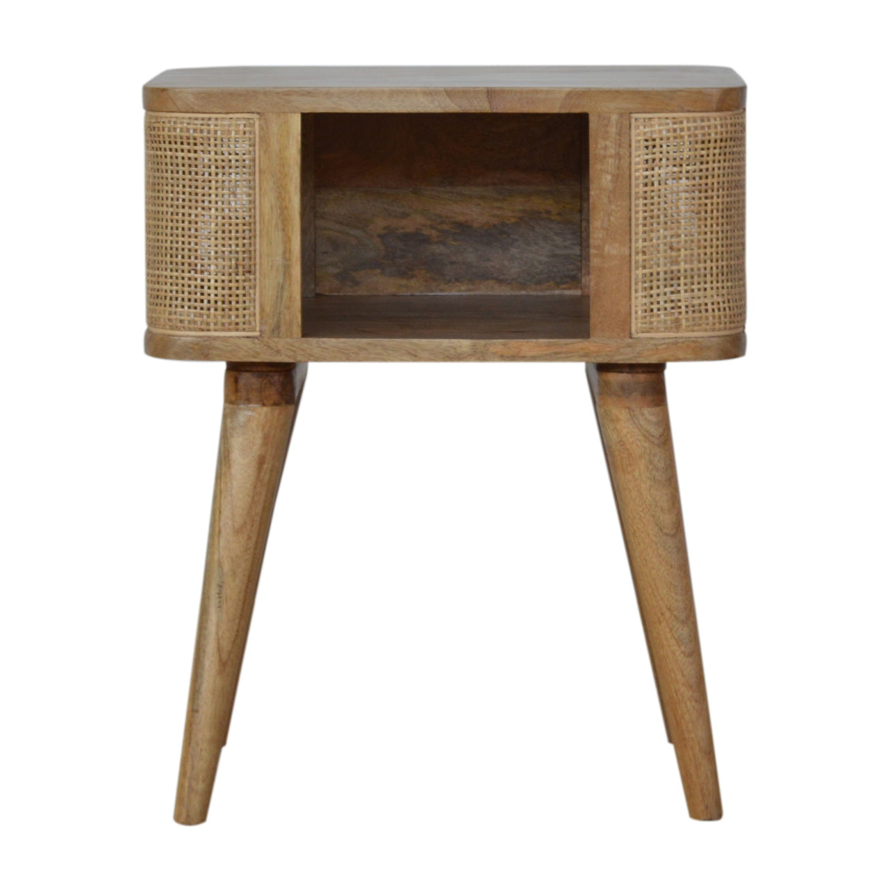 Close-knit Open Slot Bedside Table