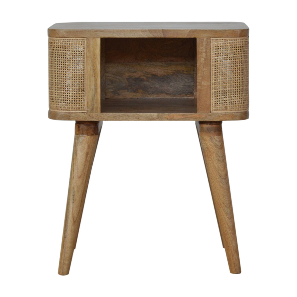 Close-knit Open Slot Bedside Table
