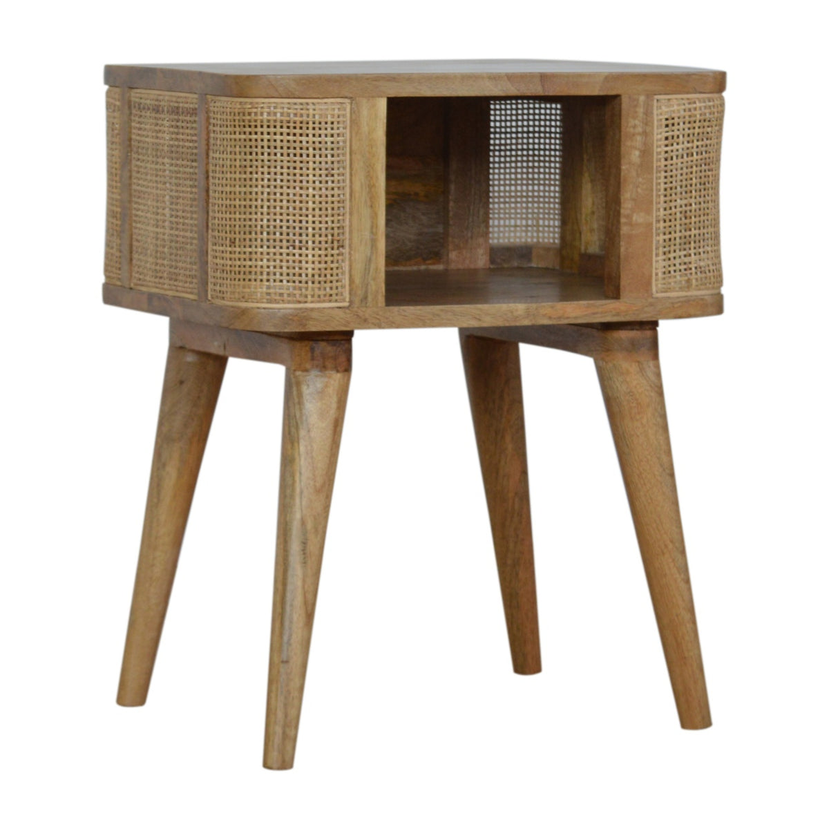 Close-knit Open Slot Bedside Table