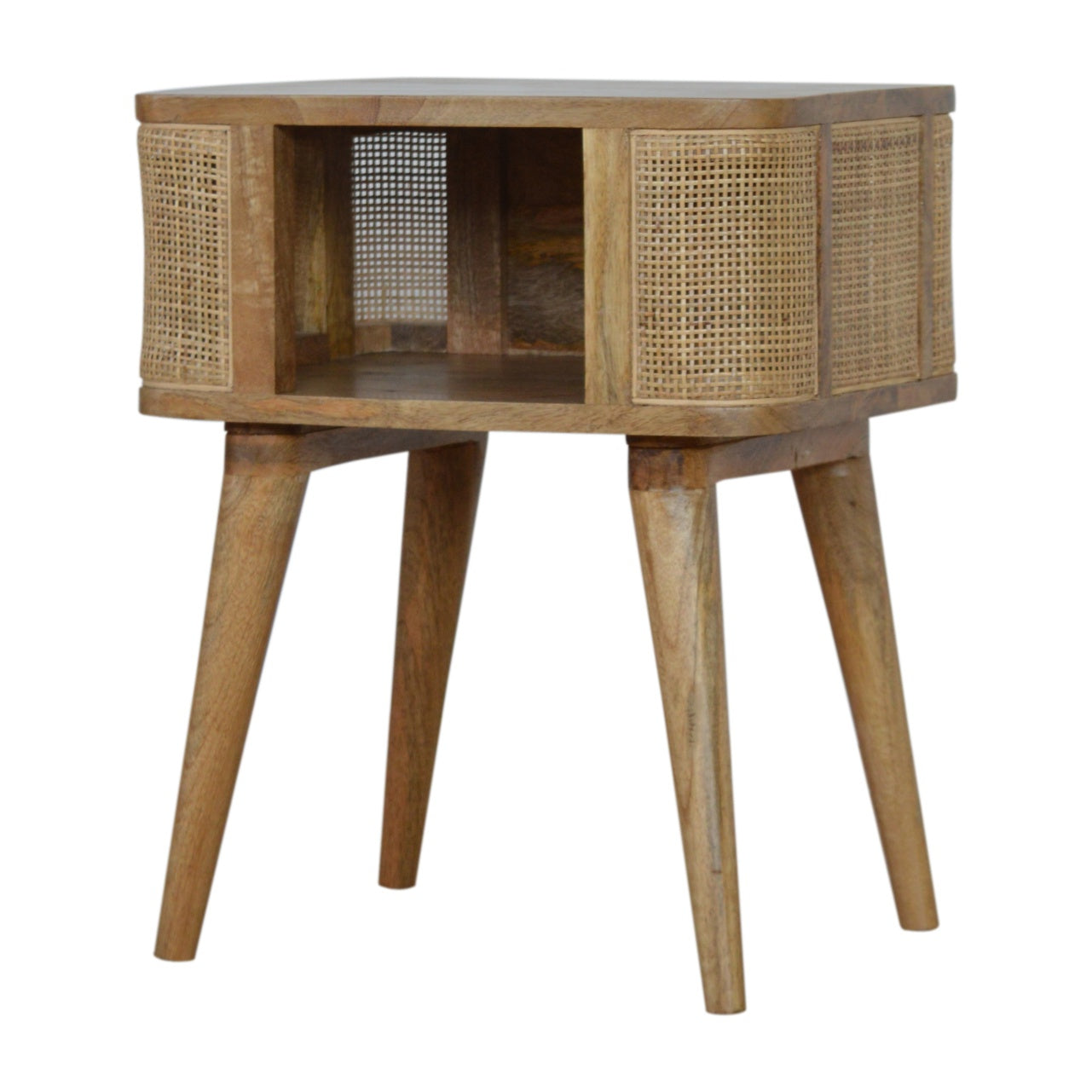 Close-knit Open Slot Bedside Table