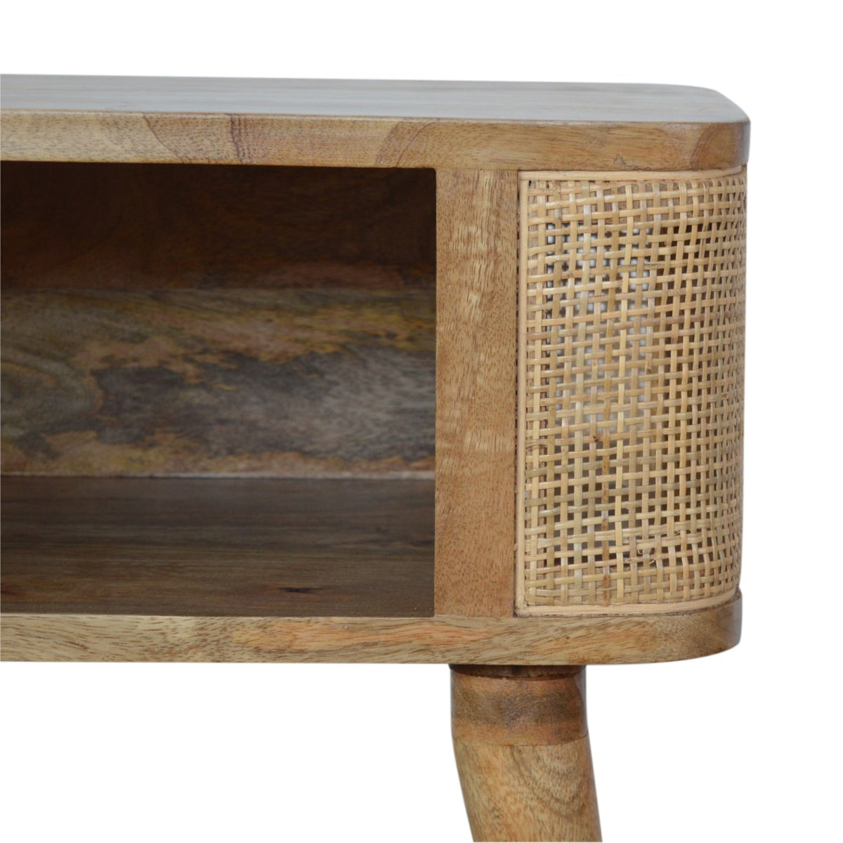 Close-knit Open Slot Bedside Table