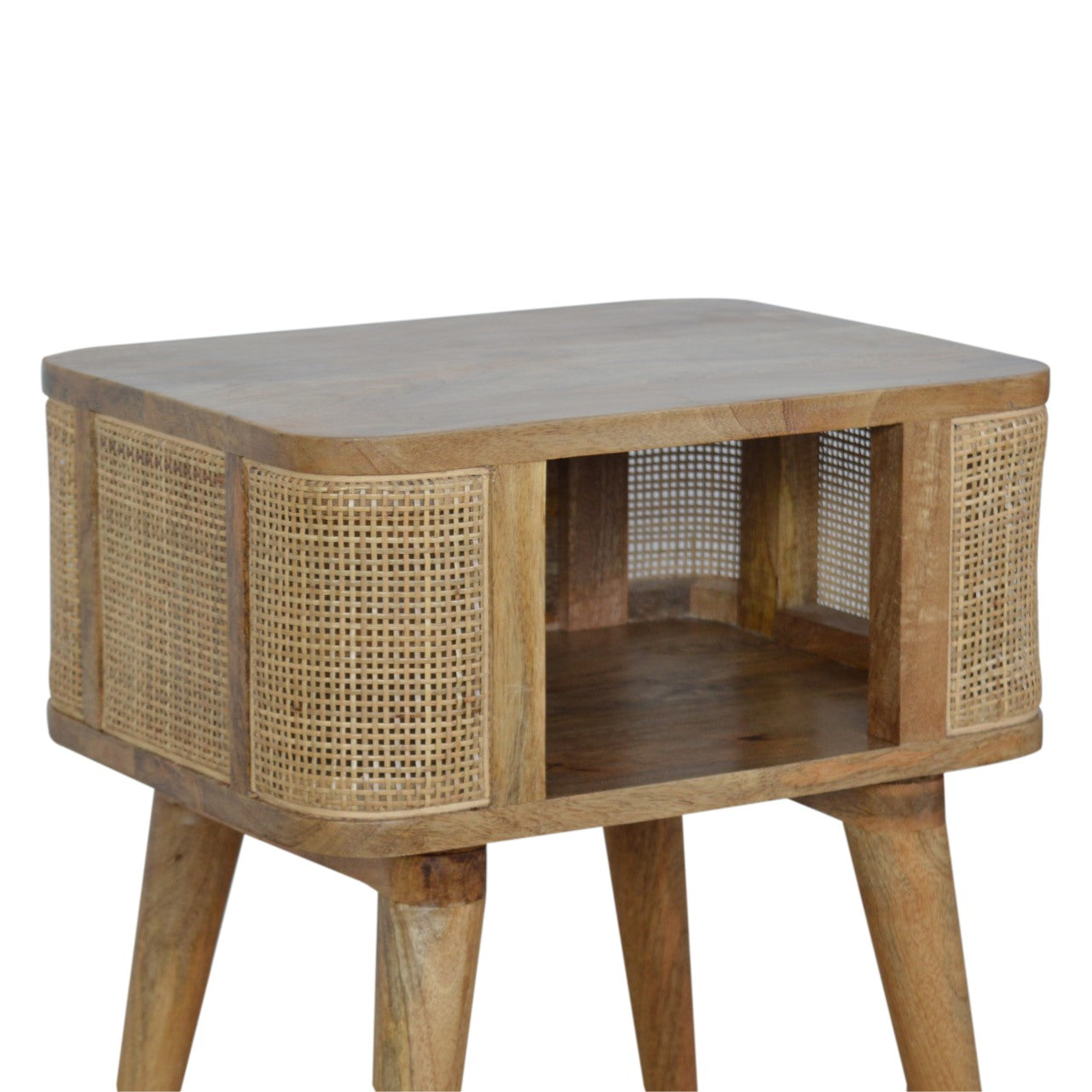 Close-knit Open Slot Bedside Table