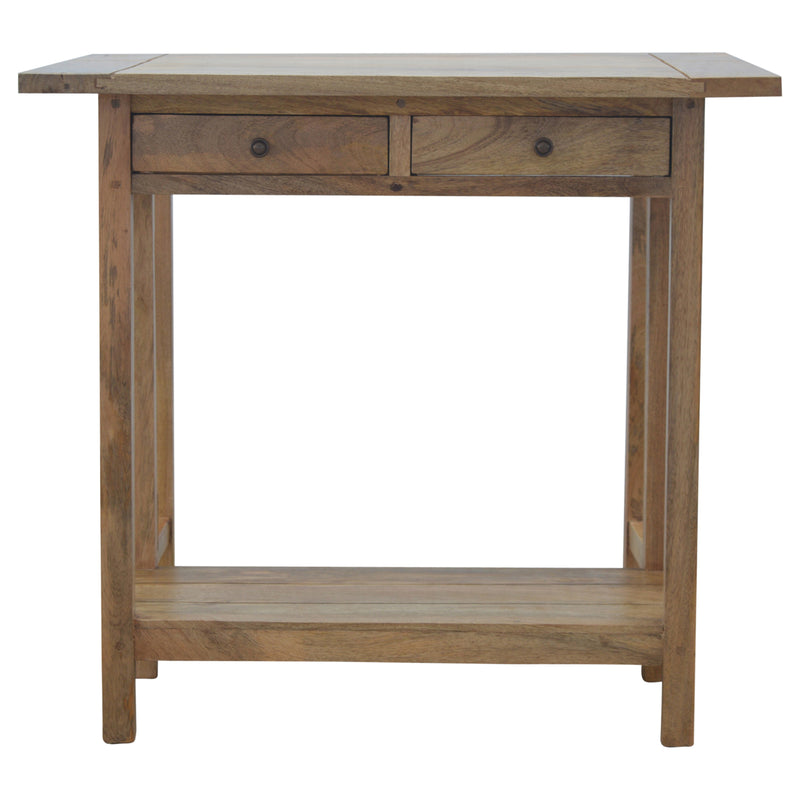 Breakfast Table With 2 Stools Footstool | Oak Solid Mango Wood