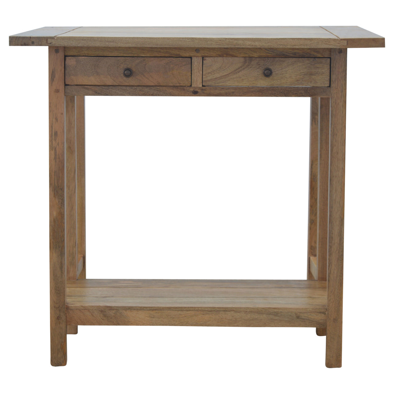 Breakfast Table With 2 Stools Footstool | Oak Solid Mango Wood