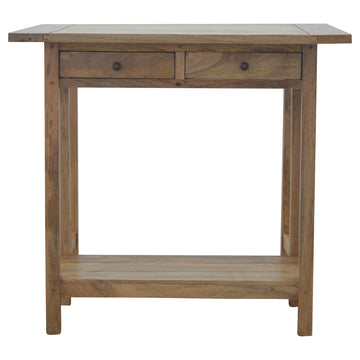 Breakfast Table With 2 Stools Footstool | Oak Solid Mango Wood