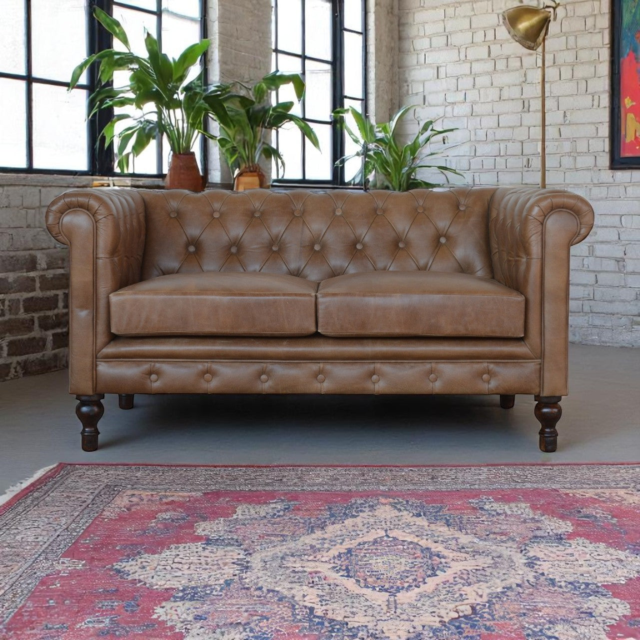 Buffalo Leather Chesterfield Chest of Drawers