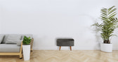 Grey Velvet Storage Footstool | Hidden Storage