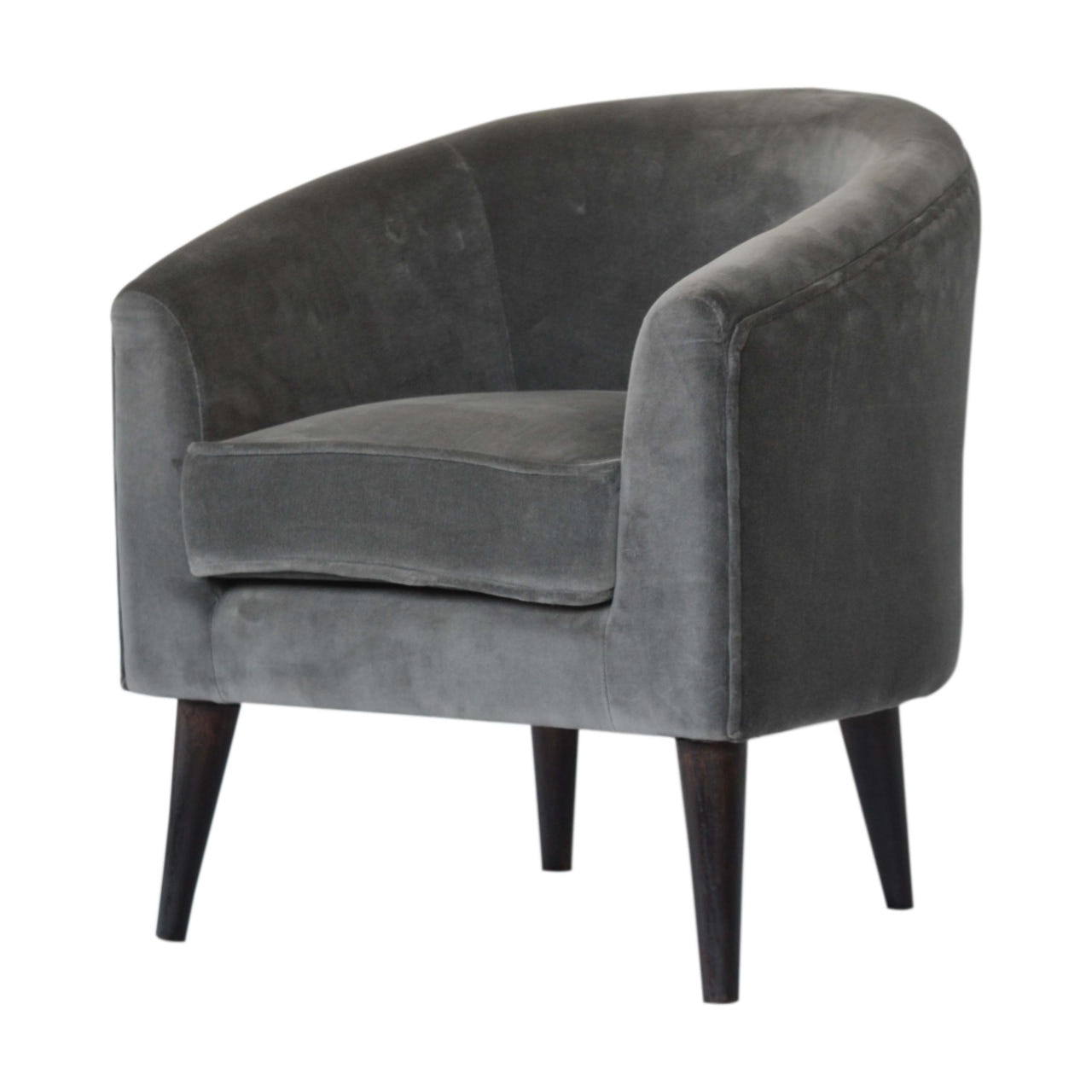 Grey Velvet Nordic Style Chair