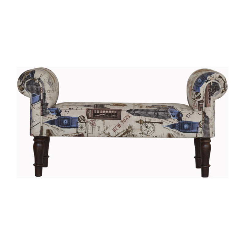 City Printed Bedroom Bench