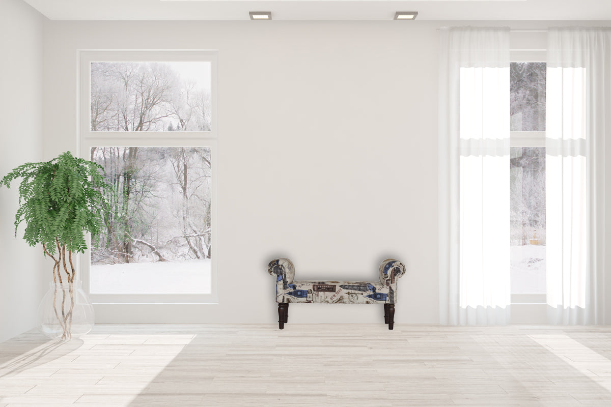 IN1275 - City Printed Bedroom Bench