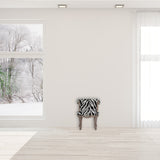 Zebra Printed Studded Chair