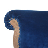 Royal Blue Studded Chair | Cotton Velvet
