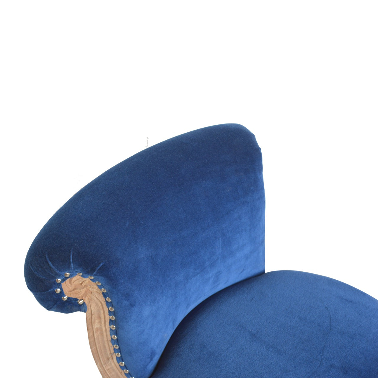 Royal Blue Studded Chair | Cotton Velvet