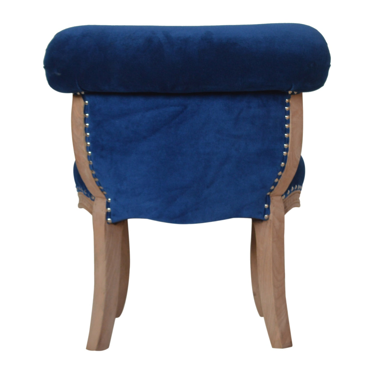 Royal Blue Studded Chair | Cotton Velvet