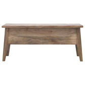 Solid Wood Lid Up Storage Bench | Oak Mango Wood Hidden Storage