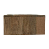 Floating Cube Carved Bedside Table | Oak-Ish Mango Wood Hand-Carved