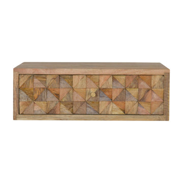Floating Diamond Carve Bedside Table