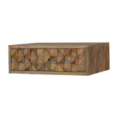 Floating Diamond Carve Bedside Table