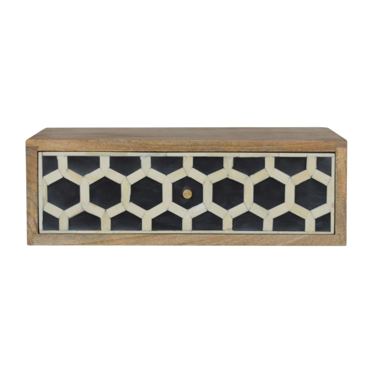 Wall Mounted Bone Inlay Bedside Table | Wall-Mounted