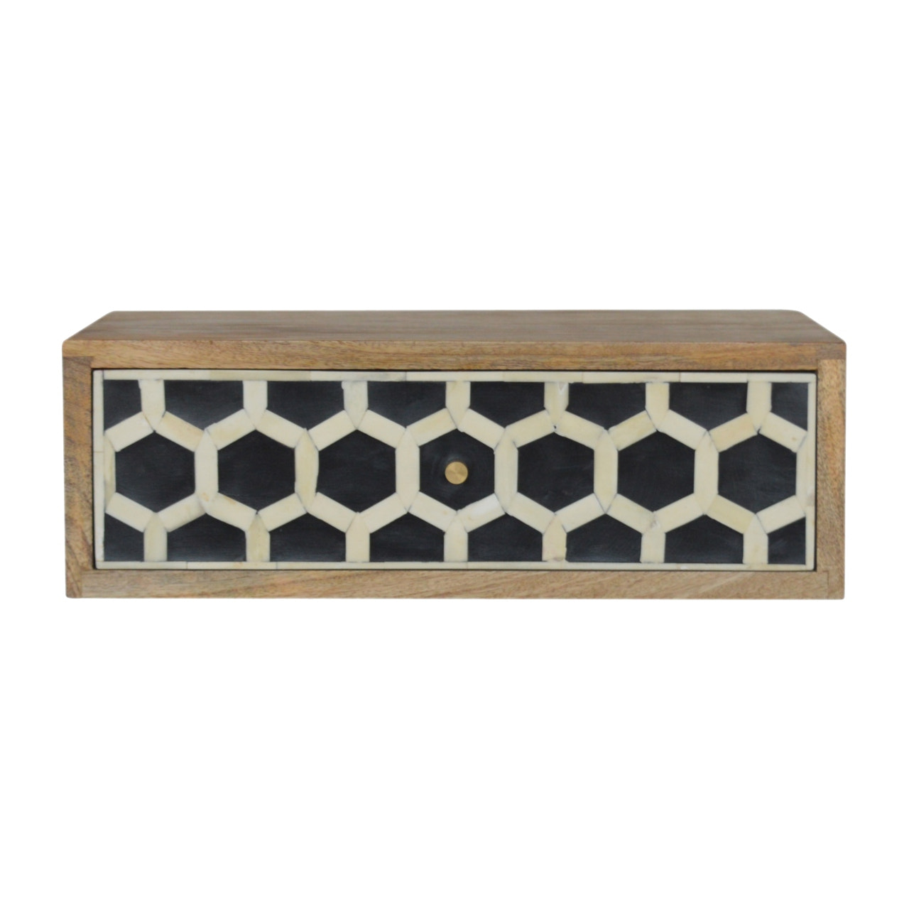 Wall Mounted Bone Inlay Bedside Table | Wall-Mounted