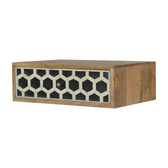 Wall Mounted Bone Inlay Bedside Table | Wall-Mounted