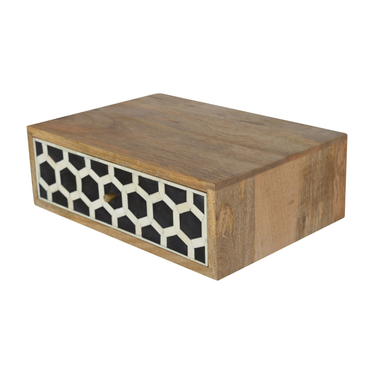 Wall Mounted Bone Inlay Bedside Table | Wall-Mounted
