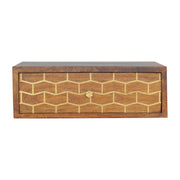 Floating Gold Art Chestnut Bedside Table