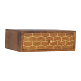 Floating Gold Art Chestnut Bedside Table