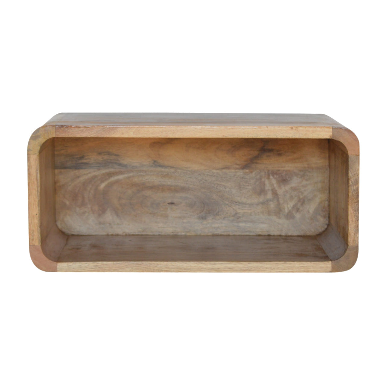 Wall Mounted Open Bedside Table | Oak Solid Mango Wood Wall-Mounted
