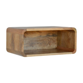 Wall Mounted Open Bedside Table | Oak Solid Mango Wood Wall-Mounted