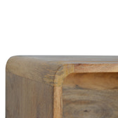 Wall Mounted Open Bedside Table | Oak Solid Mango Wood Wall-Mounted